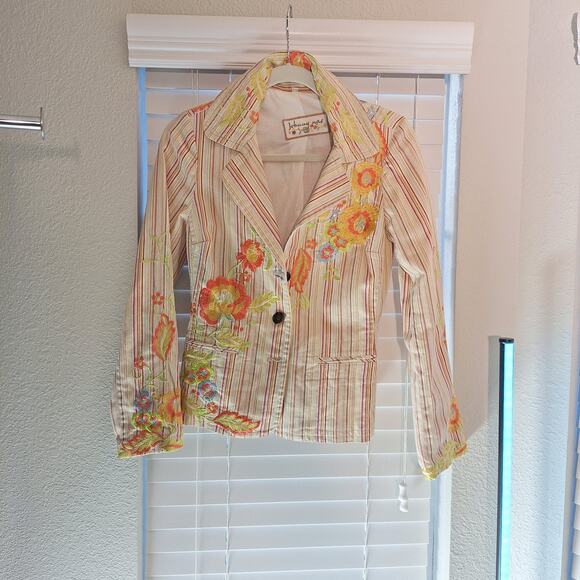 Johnny Was S Floral/embroidered Blazer - Picture 4 of 16